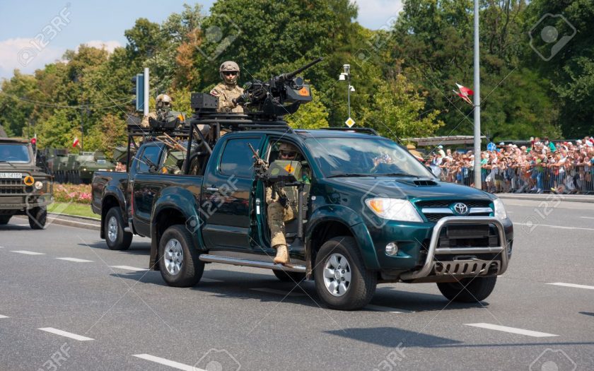  GROM - elite counter-terrorism units in armored Toyota Hilux