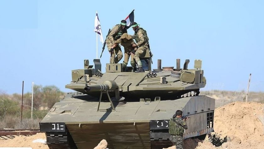 巴勒斯坦民兵  演習   梅卡瓦MK4戰車