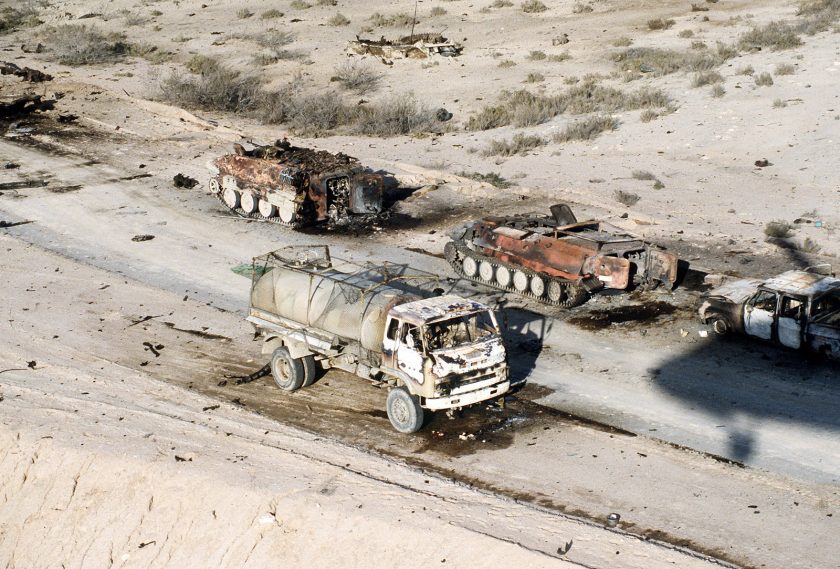 第一次波斯灣戰爭  伊拉克 戰車殘骸